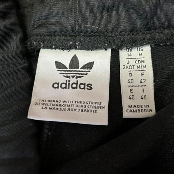 Adidas Women's Black High Rise Drawstring Straight Leg Trousers Sweatpants Sz M - Picture 4 of 5